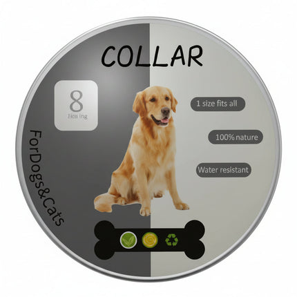 Flea and Tick Collar for Cat & Dog , Lasts 8 Months, Waterproof, Suitable for All Sizes