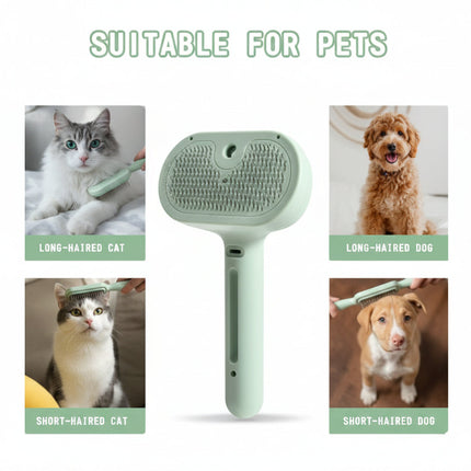 3in1 Pet Water Brush Electric Cat Dog Hair Removal Comb anti-Tangle Steam Spray