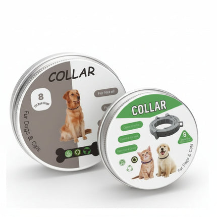 Flea and Tick Collar for Cat & Dog , Lasts 8 Months, Waterproof, Suitable for All Sizes