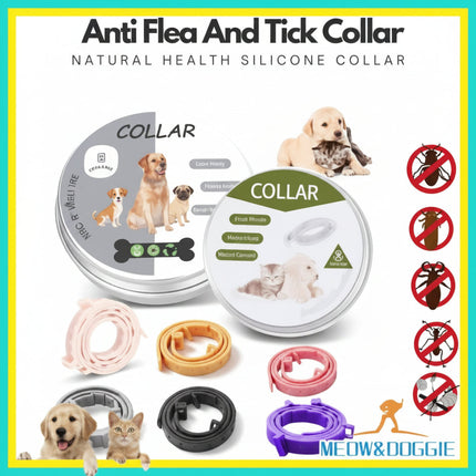 Flea and Tick Collar for Cat & Dog , Lasts 8 Months, Waterproof, Suitable for All Sizes