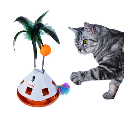 Interactive Cat Toy with Automatic Motion, Electronic Pet Plaything for Indoor Cats, Plush & Durable